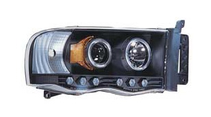 IPCW Black Halogen Projector Headlights 02-05 Dodge Ram